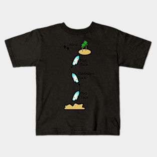 sailing sail map Kids T-Shirt